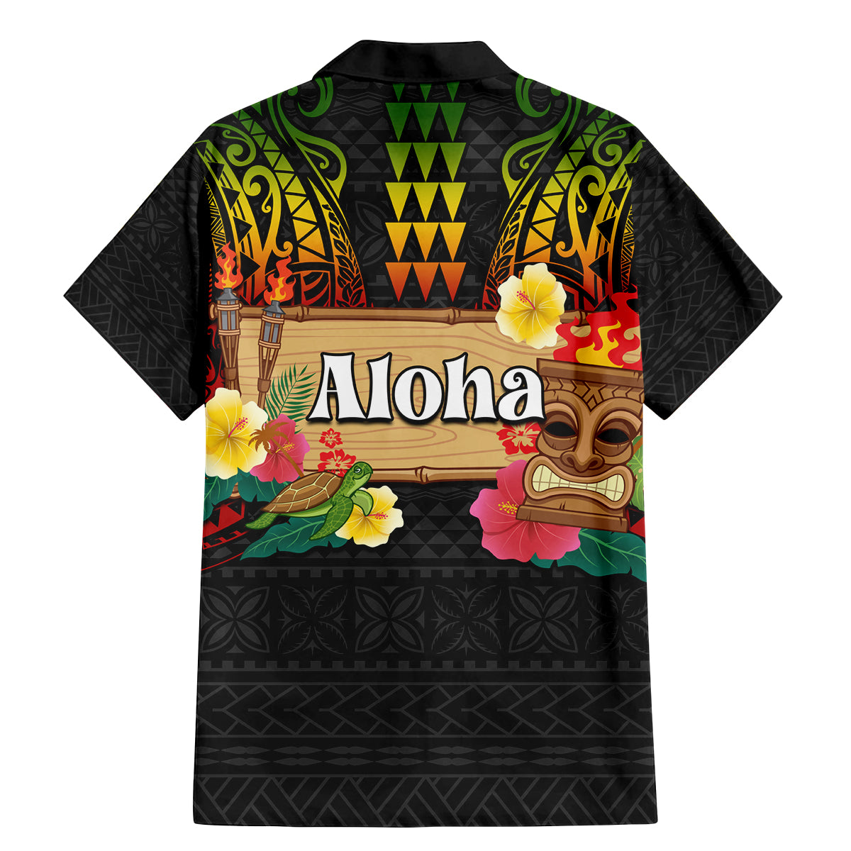 Hawaiian Elements and Polynesian Tattoo Family Matching Mermaid Dress and Hawaiian Shirt LT03 - Polynesian Pride