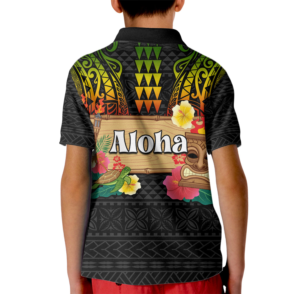 Hawaii Pan-Pacific Festival Kid Polo Shirt Hawaiian Elements and Polynesian Tattoo