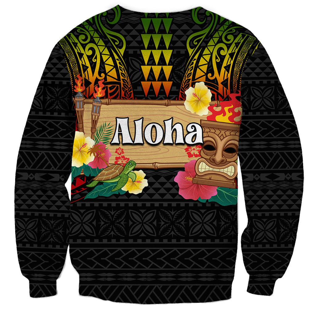 Hawaii Pan-Pacific Festival Sweatshirt Hawaiian Elements and Polynesian Tattoo