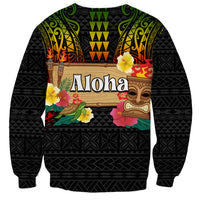 Hawaii Pan-Pacific Festival Sweatshirt Hawaiian Elements and Polynesian Tattoo