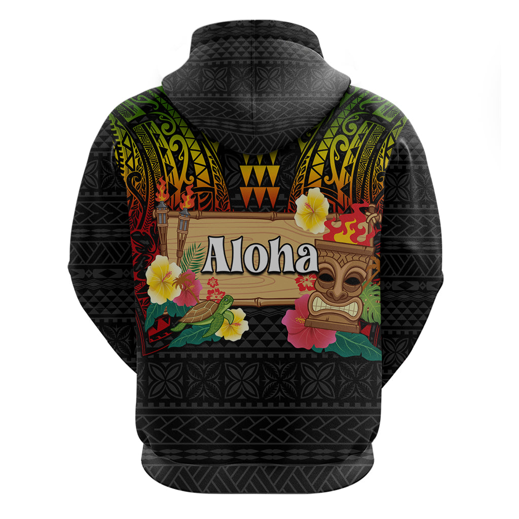Hawaiian Elements and Polynesian Tattoo Zip Hoodie LT03 - Polynesian Pride