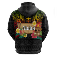 Hawaiian Elements and Polynesian Tattoo Zip Hoodie LT03 - Polynesian Pride
