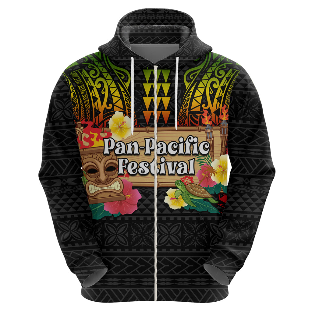 Hawaiian Elements and Polynesian Tattoo Zip Hoodie LT03 - Polynesian Pride