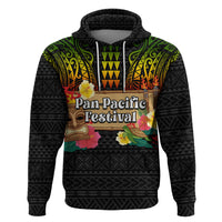 Hawaiian Elements and Polynesian Tattoo Zip Hoodie LT03 Pullover Hoodie Black - Polynesian Pride