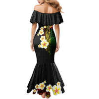 Hawaii Plumeria Family Matching Mermaid Dress and Hawaiian Shirt Polynesian Tattoo and Hibiscus LT03 - Polynesian Pride