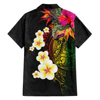 Hawaii Plumeria Family Matching Off Shoulder Maxi Dress and Hawaiian Shirt Polynesian Tattoo and Hibiscus LT03 - Polynesian Pride