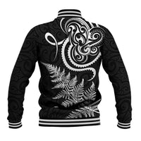 New Zealand Octopus Tattoo and Fern Baseball Jacket Maori Pattern