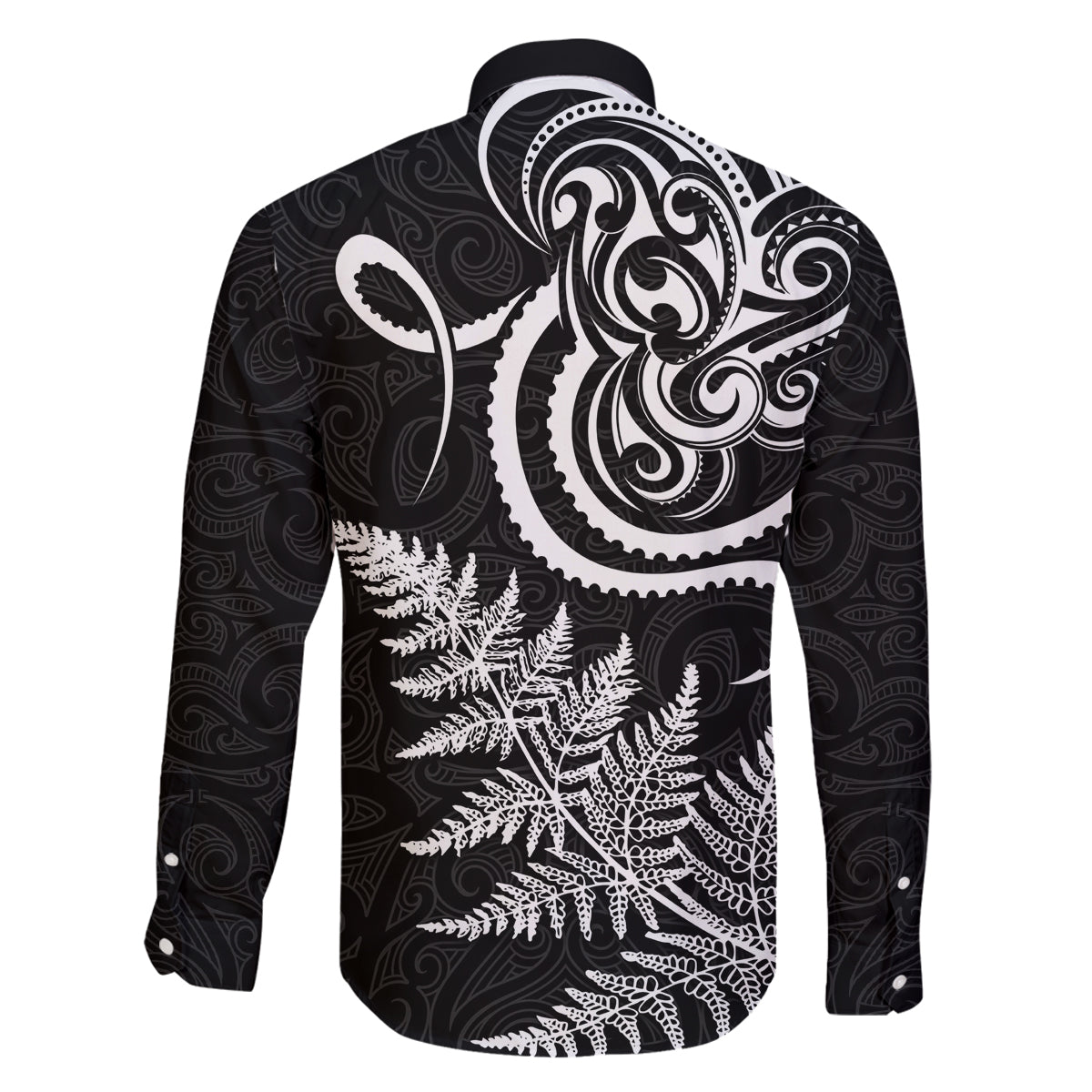 New Zealand Octopus Tattoo and Fern Family Matching Off Shoulder Short Dress and Hawaiian Shirt Maori Pattern LT03 - Polynesian Pride