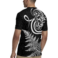 New Zealand Octopus Tattoo and Fern Rugby Jersey Maori Pattern LT03 - Polynesian Pride