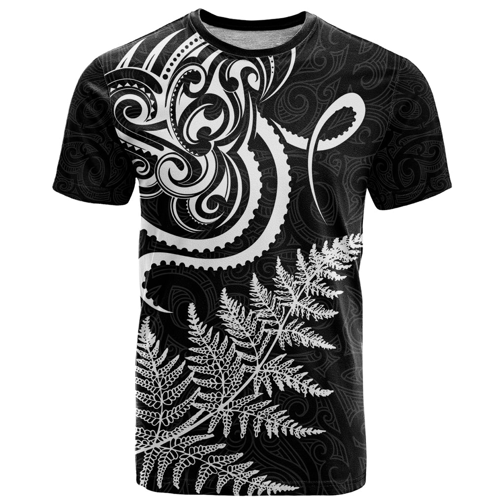 New Zealand Octopus Tattoo and Fern T Shirt Maori Pattern