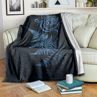New Zealand Octopus Tattoo and Fern Blanket Maori Pattern Matariki Style LT03 Blue - Polynesian Pride