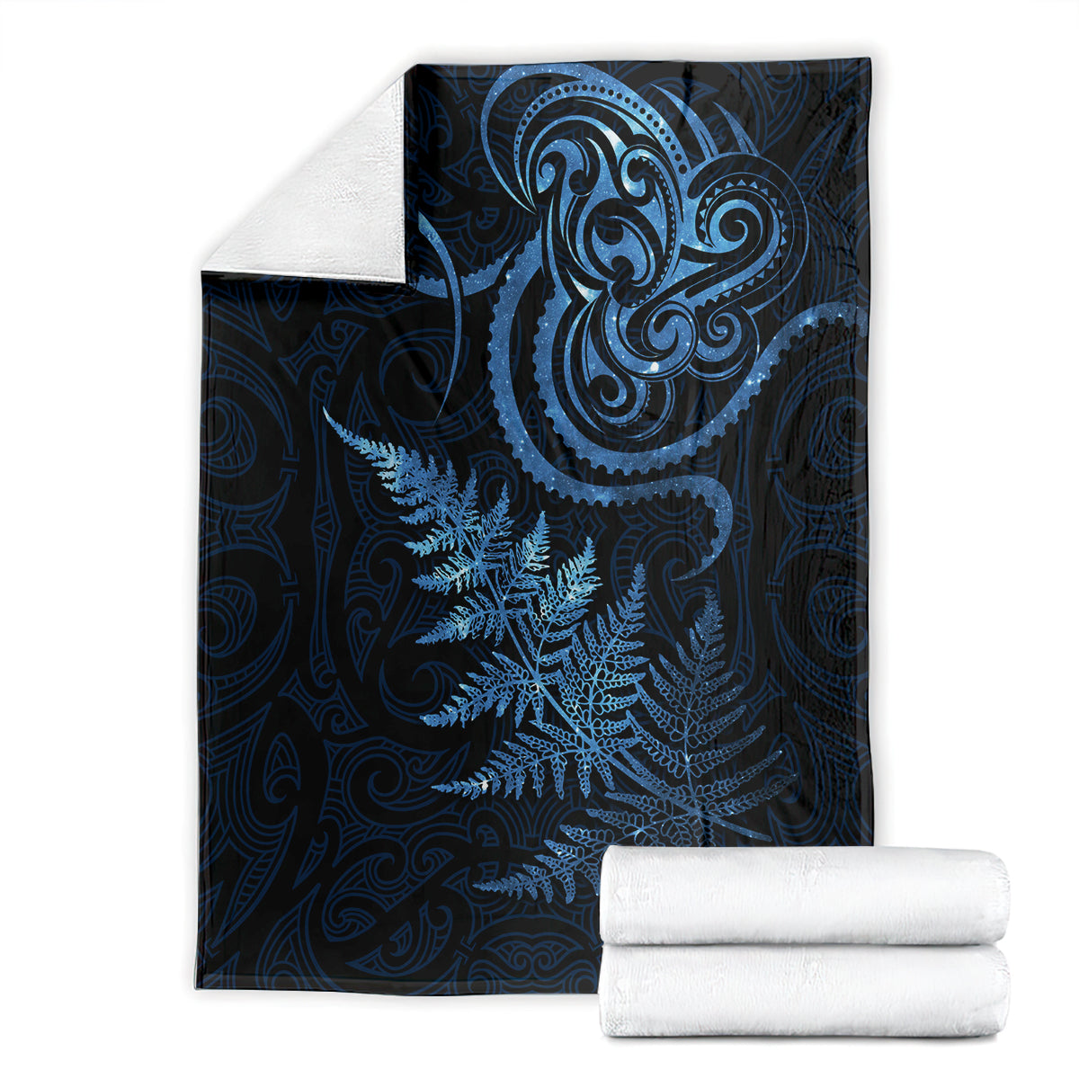 New Zealand Octopus Tattoo and Fern Blanket Maori Pattern Matariki Style LT03 - Polynesian Pride