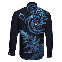 New Zealand Octopus Tattoo and Fern Family Matching Off The Shoulder Long Sleeve Dress and Hawaiian Shirt Maori Pattern Matariki Style LT03 - Polynesian Pride