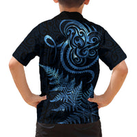 New Zealand Octopus Tattoo and Fern Family Matching Short Sleeve Bodycon Dress and Hawaiian Shirt Maori Pattern Matariki Style LT03 - Polynesian Pride