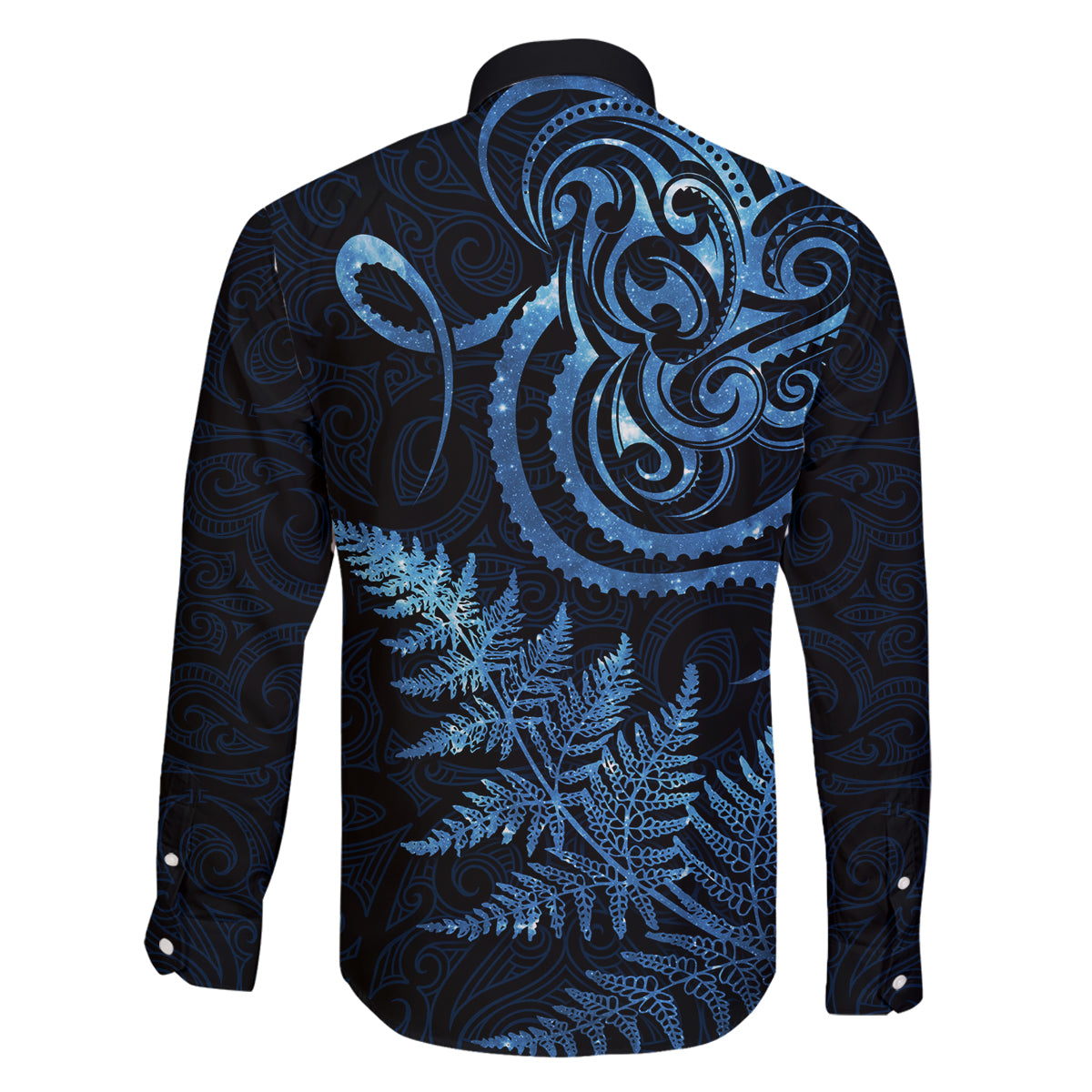 New Zealand Octopus Tattoo and Fern Family Matching Summer Maxi Dress and Hawaiian Shirt Maori Pattern Matariki Style LT03 - Polynesian Pride