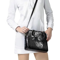 New Zealand Crocodile Tattoo and Fern Shoulder Handbag Maori Pattern