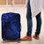 New Zealand Crocodile Tattoo and Fern Luggage Cover Maori Pattern Blue Color