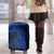 New Zealand Crocodile Tattoo and Fern Luggage Cover Maori Pattern Blue Color