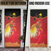Papua New Guinea Independence Day Door Cover Happy Anniversary 50th Bird-of-paradise Melanesian Tattoos LT03 - Polynesian Pride