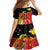 Papua New Guinea Independence Day Family Matching Off Shoulder Maxi Dress and Hawaiian Shirt Happy Anniversary 50th Bird-of-paradise Melanesian Tattoos - Polynesian Pride