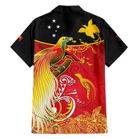 Papua New Guinea Independence Day Family Matching Off Shoulder Short Dress and Hawaiian Shirt Happy Anniversary 50th Bird-of-paradise Melanesian Tattoos LT03 - Polynesian Pride