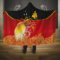 Papua New Guinea Independence Day Hooded Blanket Happy Anniversary 50th Bird-of-paradise Melanesian Tattoos LT03 - Polynesian Pride