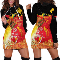 Papua New Guinea Independence Day Hoodie Dress Happy Anniversary 50th Bird-of-paradise Melanesian Tattoos LT03 - Polynesian Pride