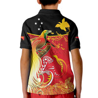 Papua New Guinea Independence Day Kid Polo Shirt Happy Anniversary 50th Bird-of-paradise Melanesian Tattoos LT03 - Polynesian Pride