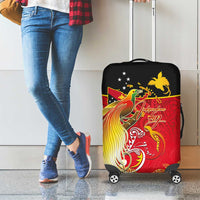 Papua New Guinea Independence Day Luggage Cover Happy Anniversary 50th Bird-of-paradise Melanesian Tattoos LT03 - Polynesian Pride
