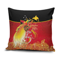 Papua New Guinea Independence Day Pillow Cover Happy Anniversary 50th Bird-of-paradise Melanesian Tattoos LT03 Black - Polynesian Pride