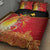 Papua New Guinea Independence Day Quilt Bed Set Happy Anniversary 50th Bird-of-paradise Melanesian Tattoos - Polynesian Pride