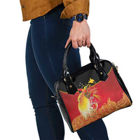 Papua New Guinea Independence Day Shoulder Handbag Happy Anniversary 50th Bird-of-paradise Melanesian Tattoos - Polynesian Pride