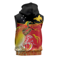 Papua New Guinea Independence Day Sleeveless Hoodie Happy Anniversary 50th Bird-of-paradise Melanesian Tattoos LT03 - Polynesian Pride