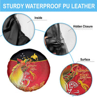 Papua New Guinea Independence Day Spare Tire Cover Happy Anniversary 50th Bird-of-paradise Melanesian Tattoos LT03 - Polynesian Pride