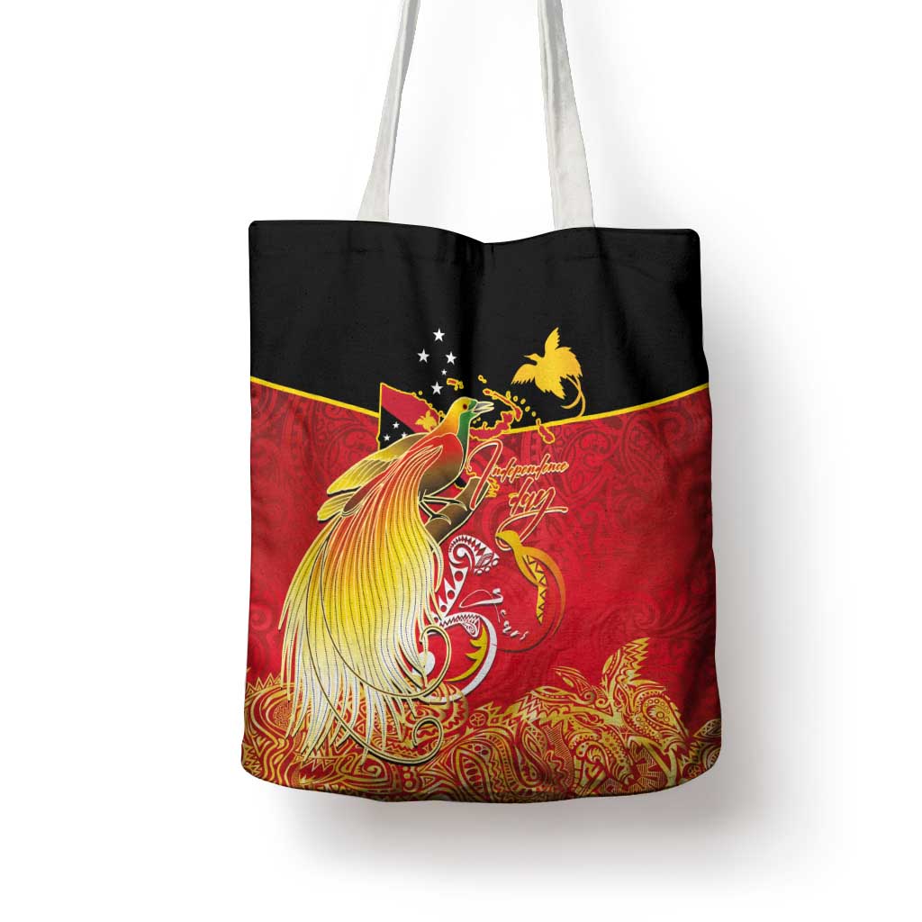 Papua New Guinea Independence Day Tote Bag Happy Anniversary 50th Bird-of-paradise Melanesian Tattoos LT03 - Polynesian Pride