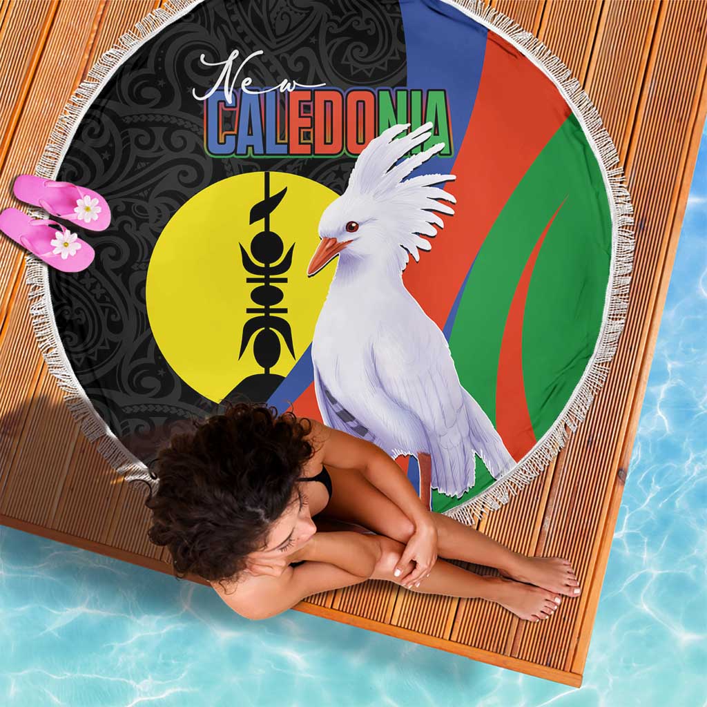 New Caledonia Beach Blanket Kagu Bird and The Seal with Melanesian Culture LT03 - Polynesian Pride