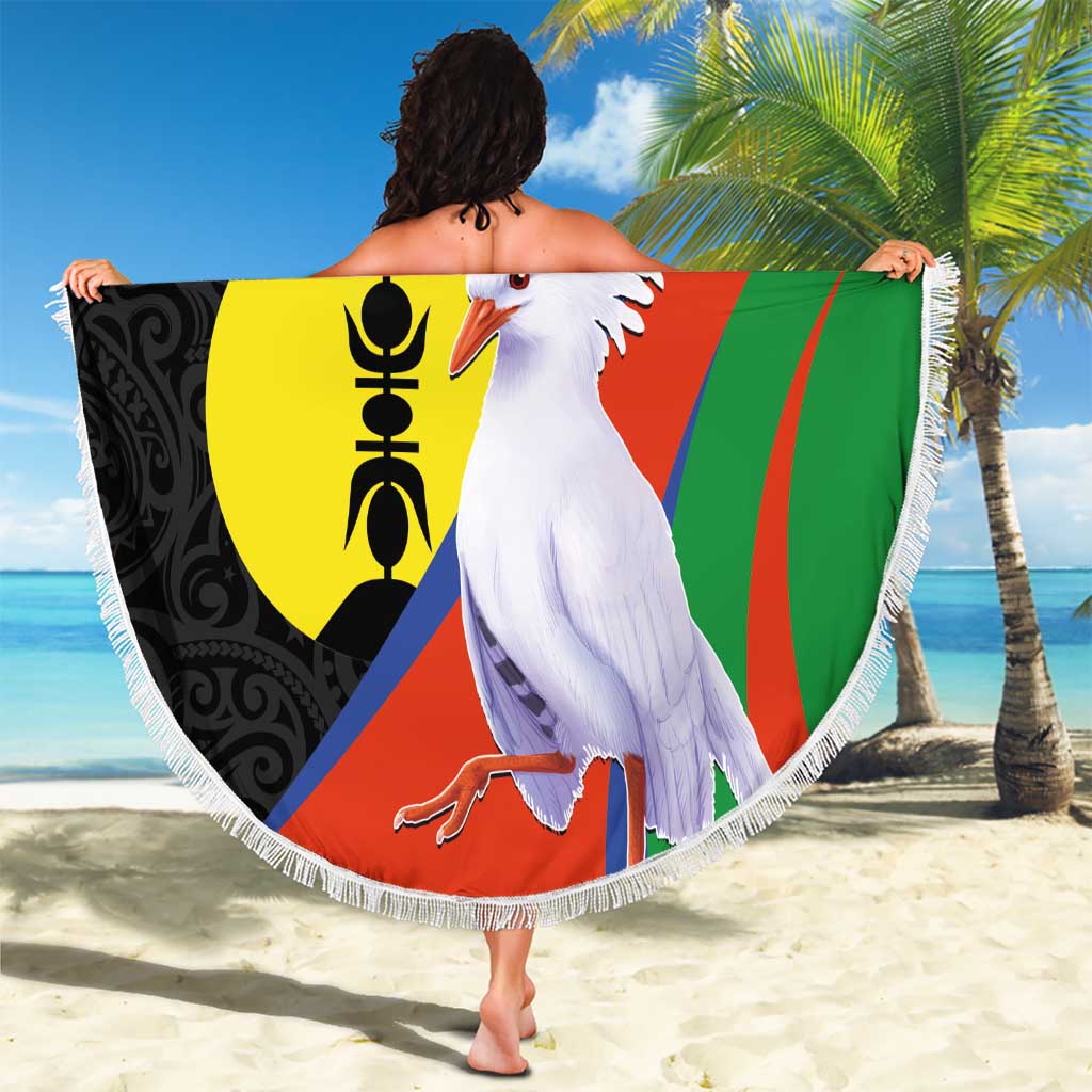 New Caledonia Beach Blanket Kagu Bird and The Seal with Melanesian Culture LT03 - Polynesian Pride