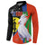 New Caledonia Button Sweatshirt Kagu Bird and The Seal with Melanesian Culture - Polynesian Pride