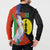 New Caledonia Button Sweatshirt Kagu Bird and The Seal with Melanesian Culture - Polynesian Pride