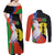 New Caledonia Couples Matching Off Shoulder Maxi Dress and Long Sleeve Button Shirt Kagu Bird and The Seal with Melanesian Culture - Polynesian Pride