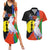 New Caledonia Couples Matching Summer Maxi Dress and Hawaiian Shirt Kagu Bird and The Seal with Melanesian Culture - Polynesian Pride