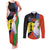 New Caledonia Couples Matching Tank Maxi Dress and Long Sleeve Button Shirt Kagu Bird and The Seal with Melanesian Culture - Polynesian Pride