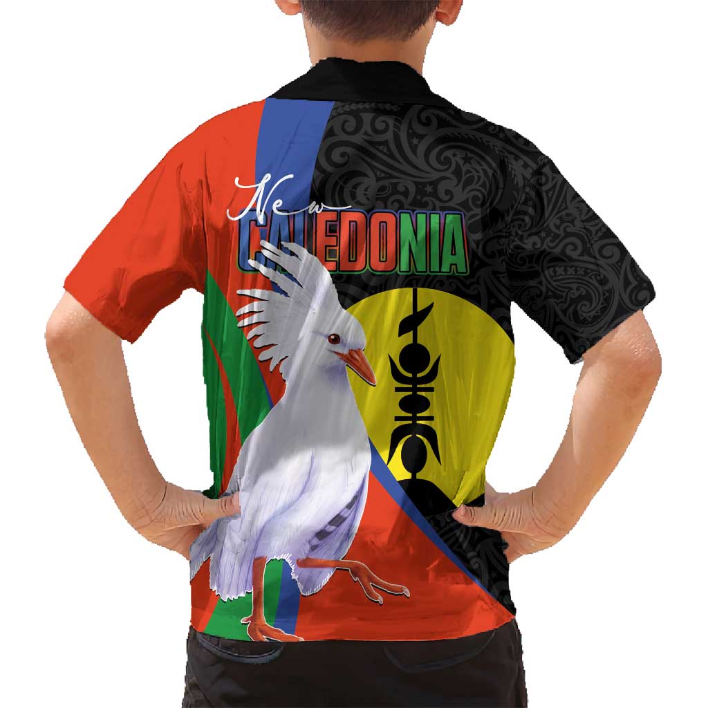 New Caledonia Family Matching Summer Maxi Dress and Hawaiian Shirt Kagu Bird and The Seal with Melanesian Culture LT03 - Polynesian Pride