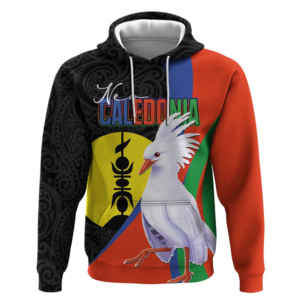 New Caledonia Hoodie Kagu Bird and The Seal with Melanesian Culture - Polynesian Pride