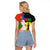 New Caledonia Raglan Cropped T Shirt Kagu Bird and The Seal with Melanesian Culture - Polynesian Pride