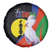 New Caledonia Spare Tire Cover Kagu Bird and The Seal with Melanesian Culture LT03 - Polynesian Pride