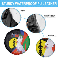 New Caledonia Spare Tire Cover Kagu Bird and The Seal with Melanesian Culture LT03 - Polynesian Pride