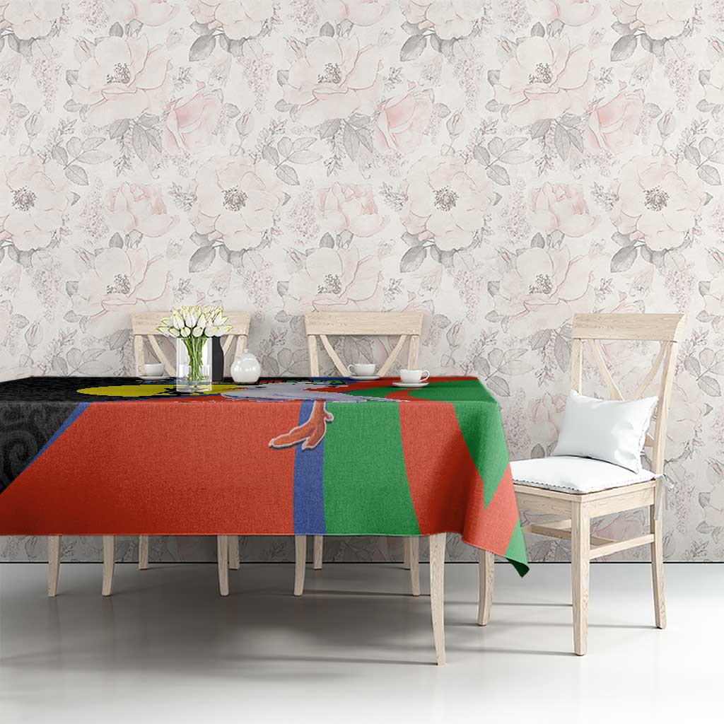 New Caledonia Tablecloth Kagu Bird and The Seal with Melanesian Culture - Polynesian Pride