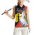 New Caledonia Women Sleeveless Polo Shirt Kagu Bird and The Seal with Melanesian Culture - Polynesian Pride
