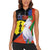 New Caledonia Women Sleeveless Polo Shirt Kagu Bird and The Seal with Melanesian Culture - Polynesian Pride